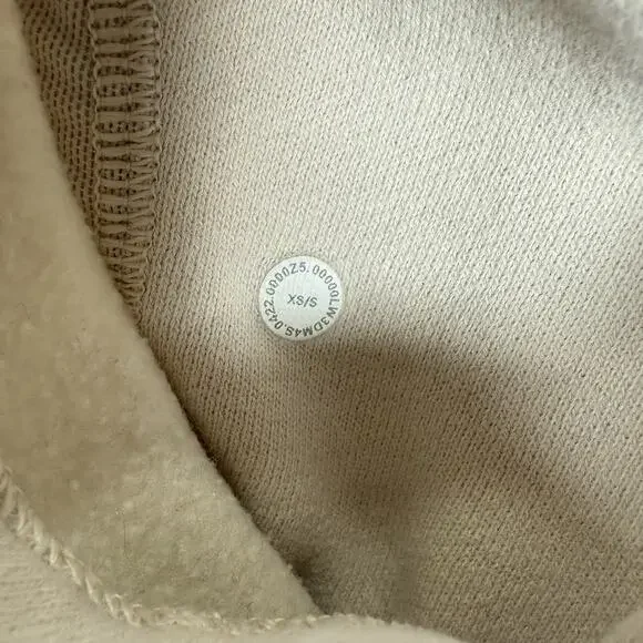 Lululemon Scuba Oversized Half-Zip Hoodie Sweatshirt Light Beige Size XS/S - Picture 7 of 7